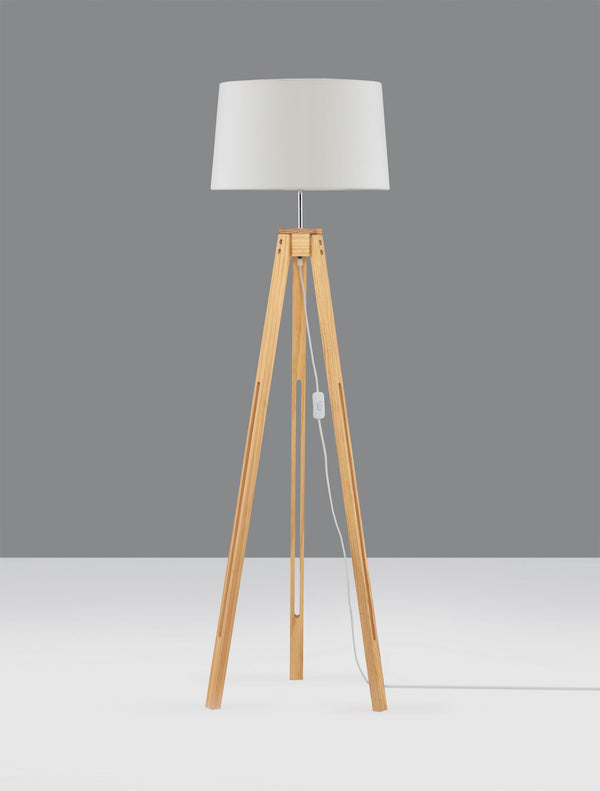 Le Roy Stehlampe Holz, Weiß (3)