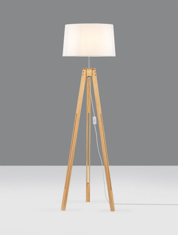 Le Roy Stehlampe Holz, Weiß (4)