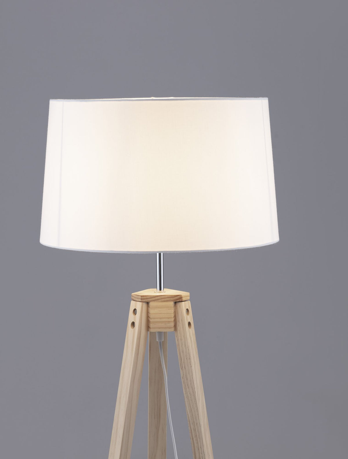 Le Roy Stehlampe Holz, Weiß (5)