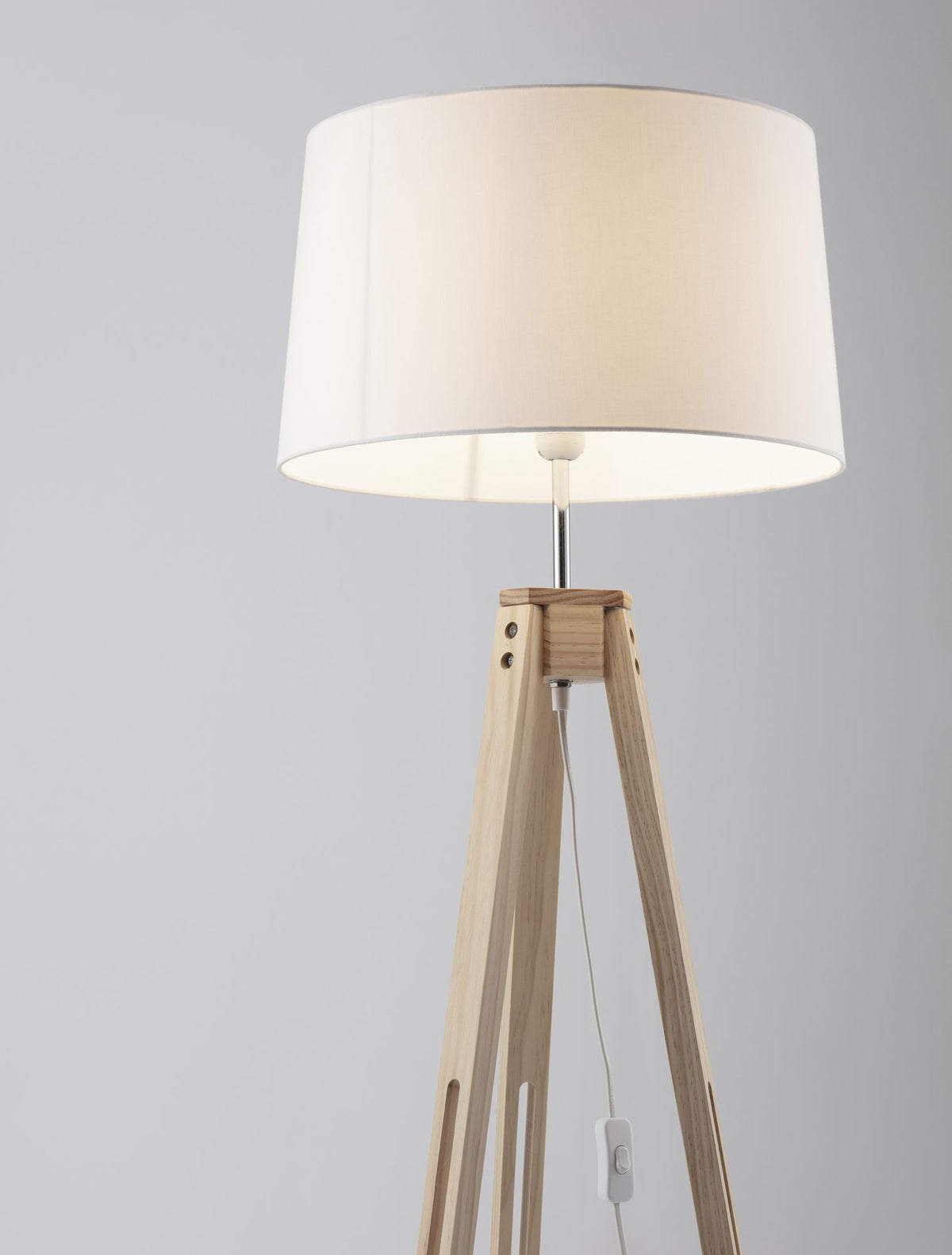 Le Roy Stehlampe Holz, Weiß (6)