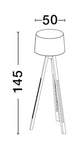 Le Roy Stehlampe Holz, Weiß (7)