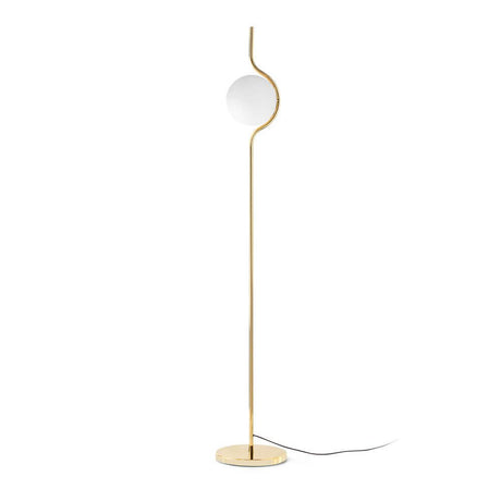 Le Vita LED Stehlampe Touch-Dimmer Goldfarben, Weiß mit elegantem Design und Glasdiffusor