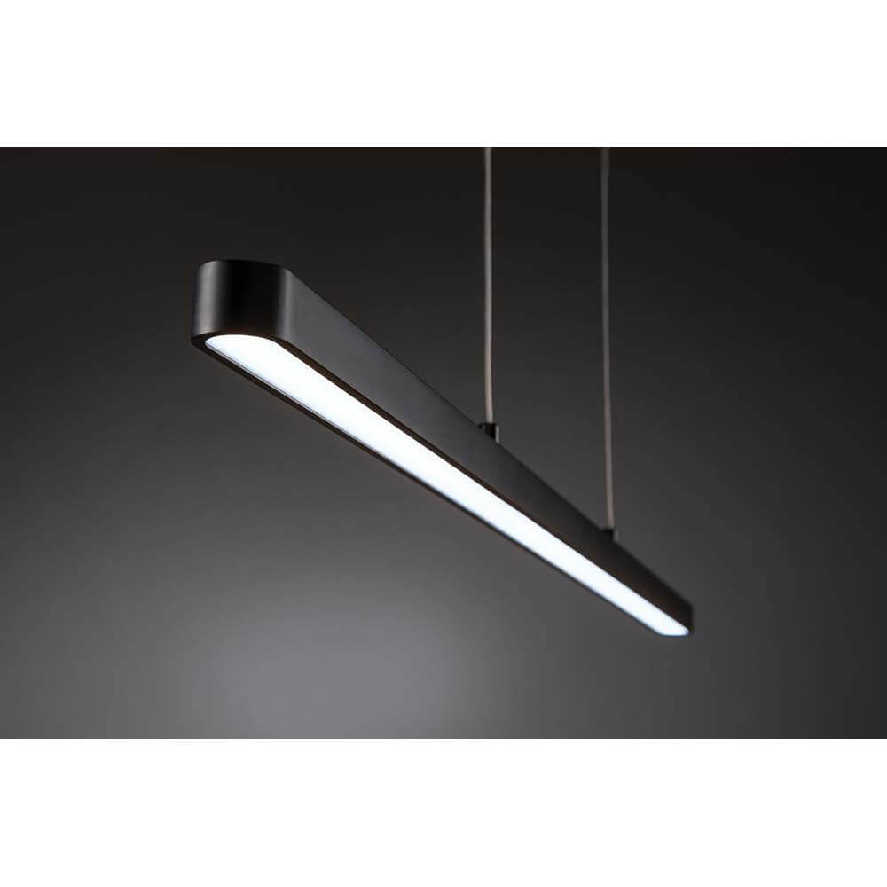 Lento BLE Pendelleuchte LED 1x43W TunW Schw Softlack Aluminium in elegantem Design mit hoher Lichtausbeute.