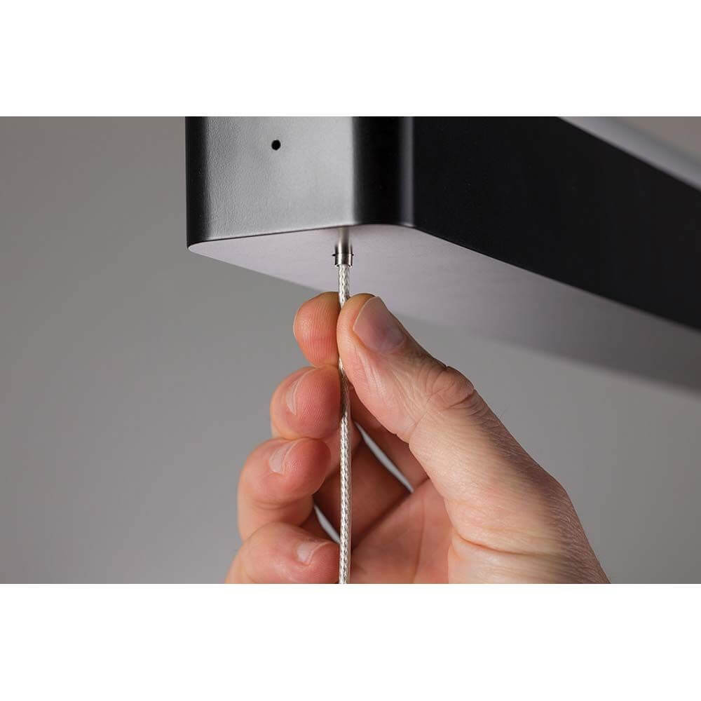 Lento BLE Pendelleuchte LED 1x43W TunW Schw Softlack Aluminium