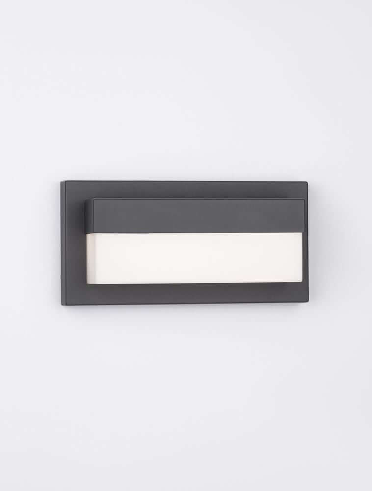 Leto LED Außenwandleuchte Horizontal 3000K Schwarz IP65 - moderne Wandleuchte für Außenbereiche.