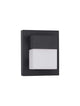 Leto LED Außenwandleuchte Quadratisch 3000K Schwarz IP65, moderne Außenbeleuchtung in quadratischem Design.