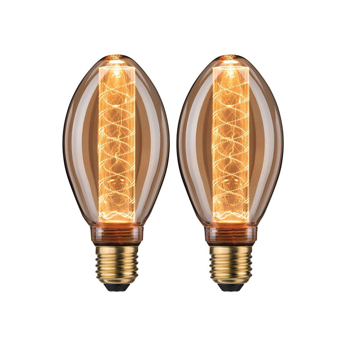 Leuchtmittel 2er Bündel LED Inner Glow-Spirale B75 Gold