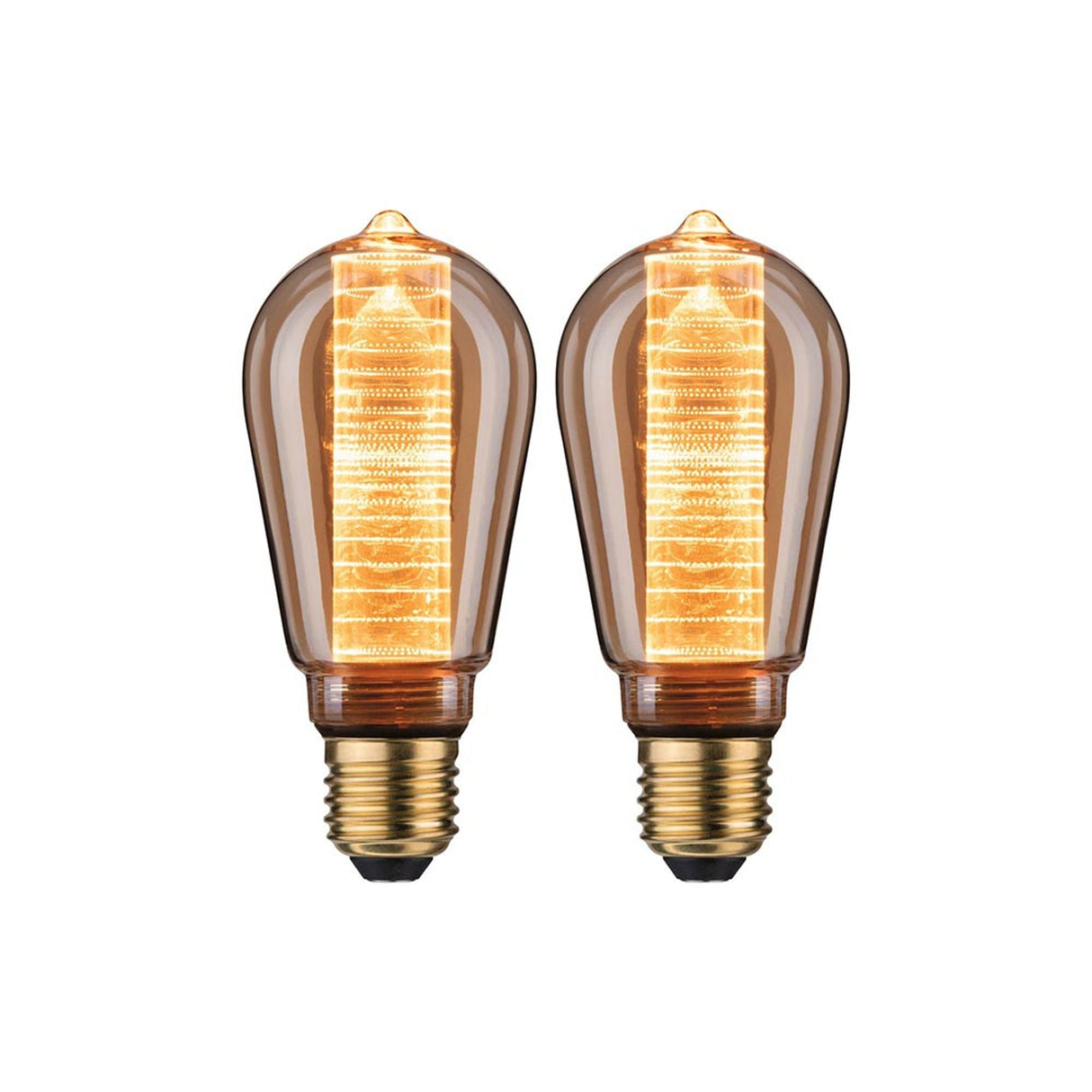 Leuchtmittel 2er Bündel LED ST64 Innenkorb Ring Gold
