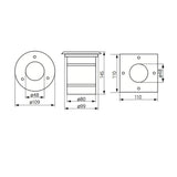 Foco empotrable de suelo Level acero inoxidable angular IP67