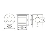 Foco empotrable Level de acero inoxidable redondo IP67