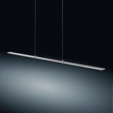 Lexx LED-Hängelampe 109cm, dimmbar, mattnickelfarben, ideal für Esszimmer und Büroräume.
