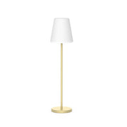 LED Akumulatorowa lampa podłogowa Lola Mini z pilotem w eleganckim designie i harmonijnej formie.