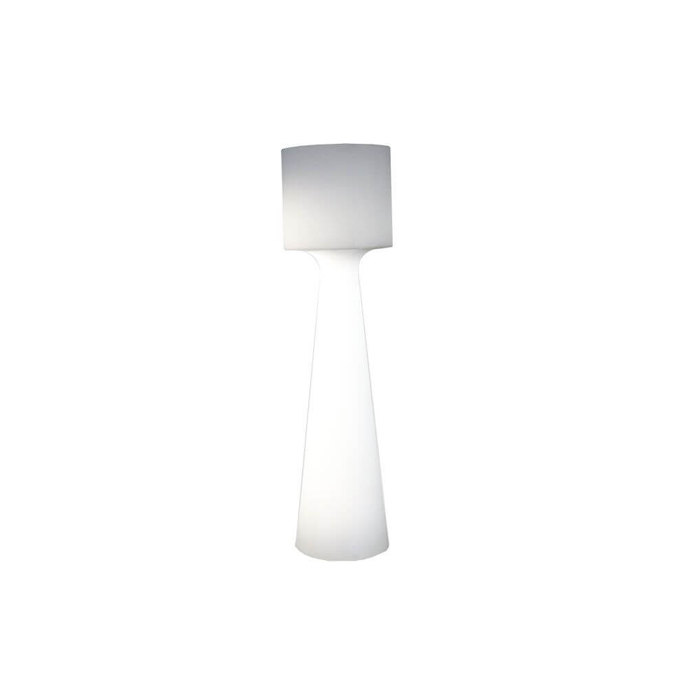 Außen-Stehleuchte Grace 170cm in modernistischer Eleganz mit geometrischen Formen und TUBE LED-Kabelbeleuchtungssystem.