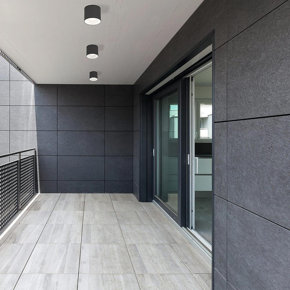 Decken-Außenlampe Hexa IP44 Grafit