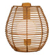 Bossa Boho-Style Akku-Außenwandlampe aus handgewobenem Rattan mit tragbarer Cherry-Lampe.