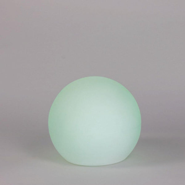 Buly LED Candeeiro solar esférico Branco com comando à distância, esfera iluminada de design simples para áreas exteriores e piscinas.