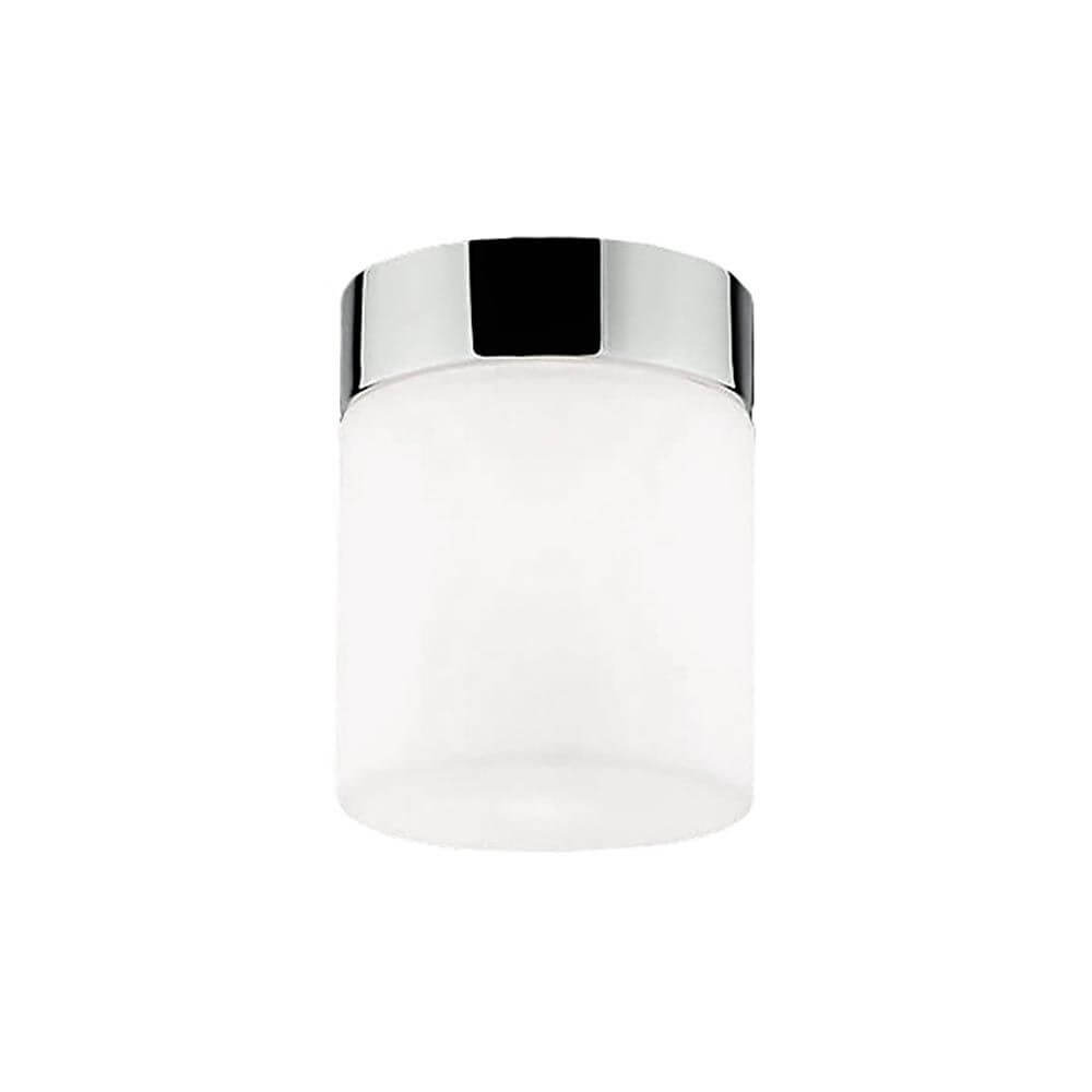 Glas Deckenlampe Cayo Weiß, Chrom mit elegantem Design für vielfältige Innenraumbeleuchtung.