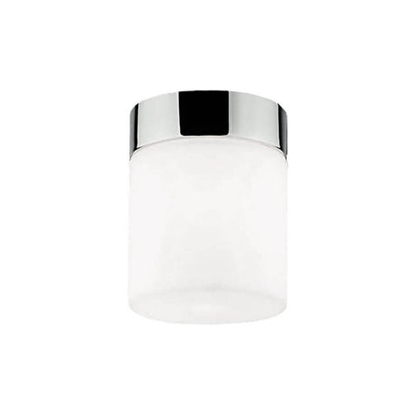 Glas Deckenlampe Cayo Weiß, Chrom mit elegantem Design für vielfältige Innenraumbeleuchtung.