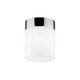 Glas Deckenlampe Cayo Weiß, Chrom mit elegantem Design für vielfältige Innenraumbeleuchtung.
