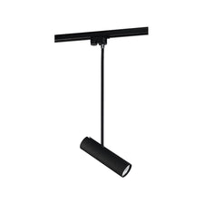 Spot für 2-Phasenschienen Profile Eye Super 45-57cm Schwarz, schwarzer moderner Schienenstrahler