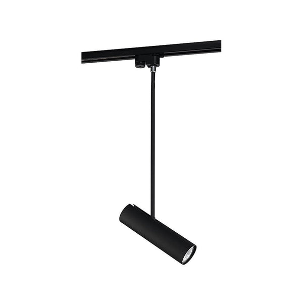 Spot für 2-Phasenschienen Profile Eye Super 45-57cm Schwarz, schwarzer moderner Schienenstrahler