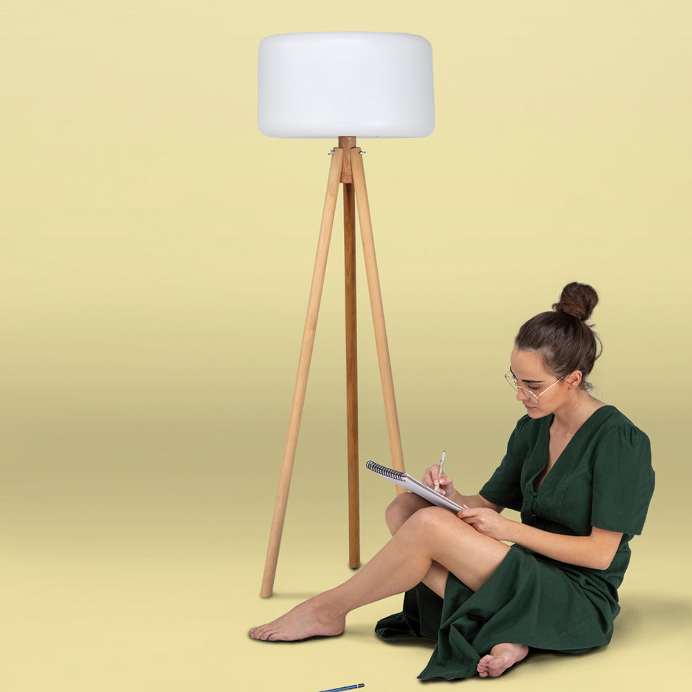 Tripod LED floor lamp Chloe with battery and remote control