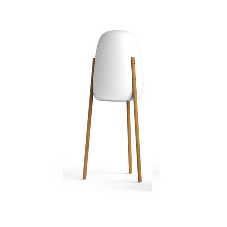 Tripod floor lamp Rocket with wood and polyethylene, an elegant lamp for the home, 38x70 cm.