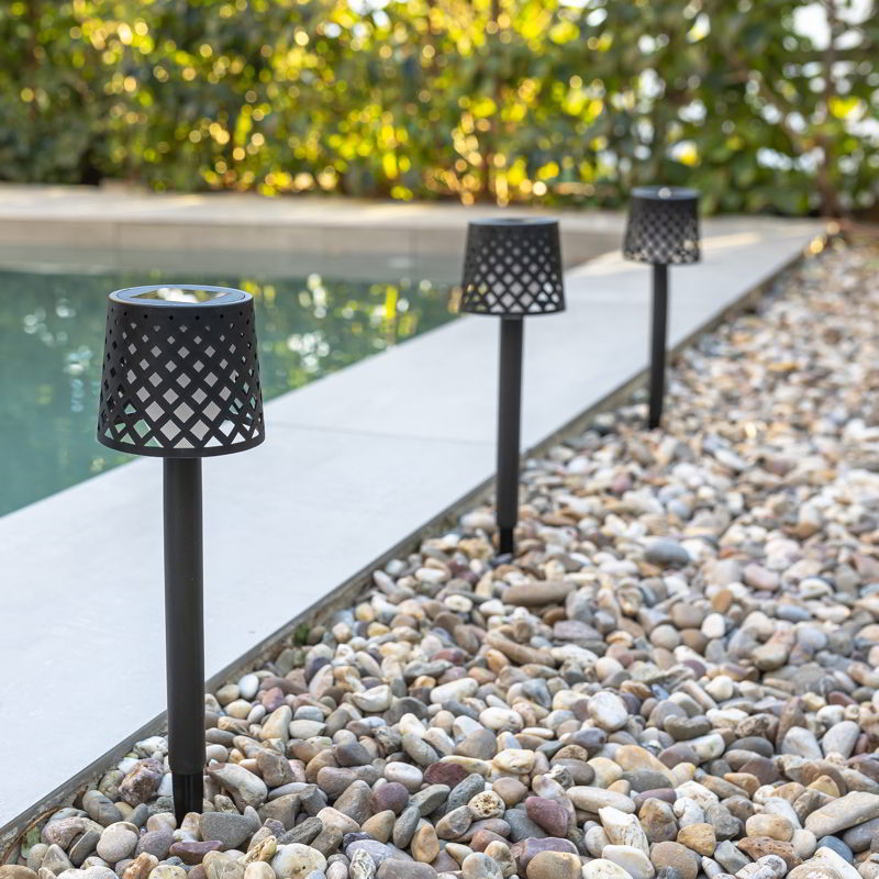 Set of 4 Gretita LED garden solar spike IP44