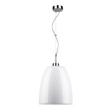 Hängeleuchte Campana Chrom, Weiß, Transparent