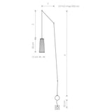 Hängelampe Dover mit 5m Kabel Schwarz