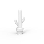 Cactus udendørs dekorativ lampe i form af en hvid kaktus som gulvlampe til udendørs brug.