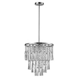 Lámpara Luxoria 6 luces cromada, transparente
