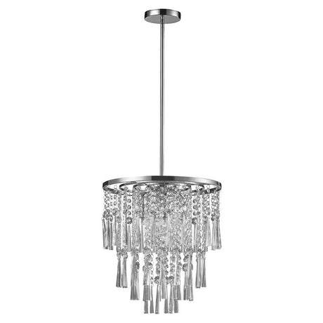 Luxoria 6-Flg Candelier. Cromo, trasparente