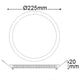 LED-Einbauleuchte 18W Rund