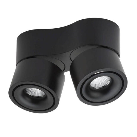 LED Aufbaulampe Simple Mini 2x550lm schwarz, dreh- und schwenkbar, integrierter Konverter, dimmbar, modernes Design.