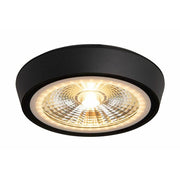 LED Decken Aufbauspot Santa Flat IP65 schwarz, flach, rund, warmweiß 3000K, 30° Abstrahlwinkel