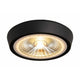 LED Decken Aufbauspot Santa Flat in Schwarz mit modernem Design und hoher Helligkeit von 1056 Lumen.