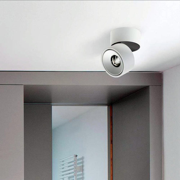 LED Spot en saillie Simple 1320 lm blanc, noir au plafond dans une pièce moderne