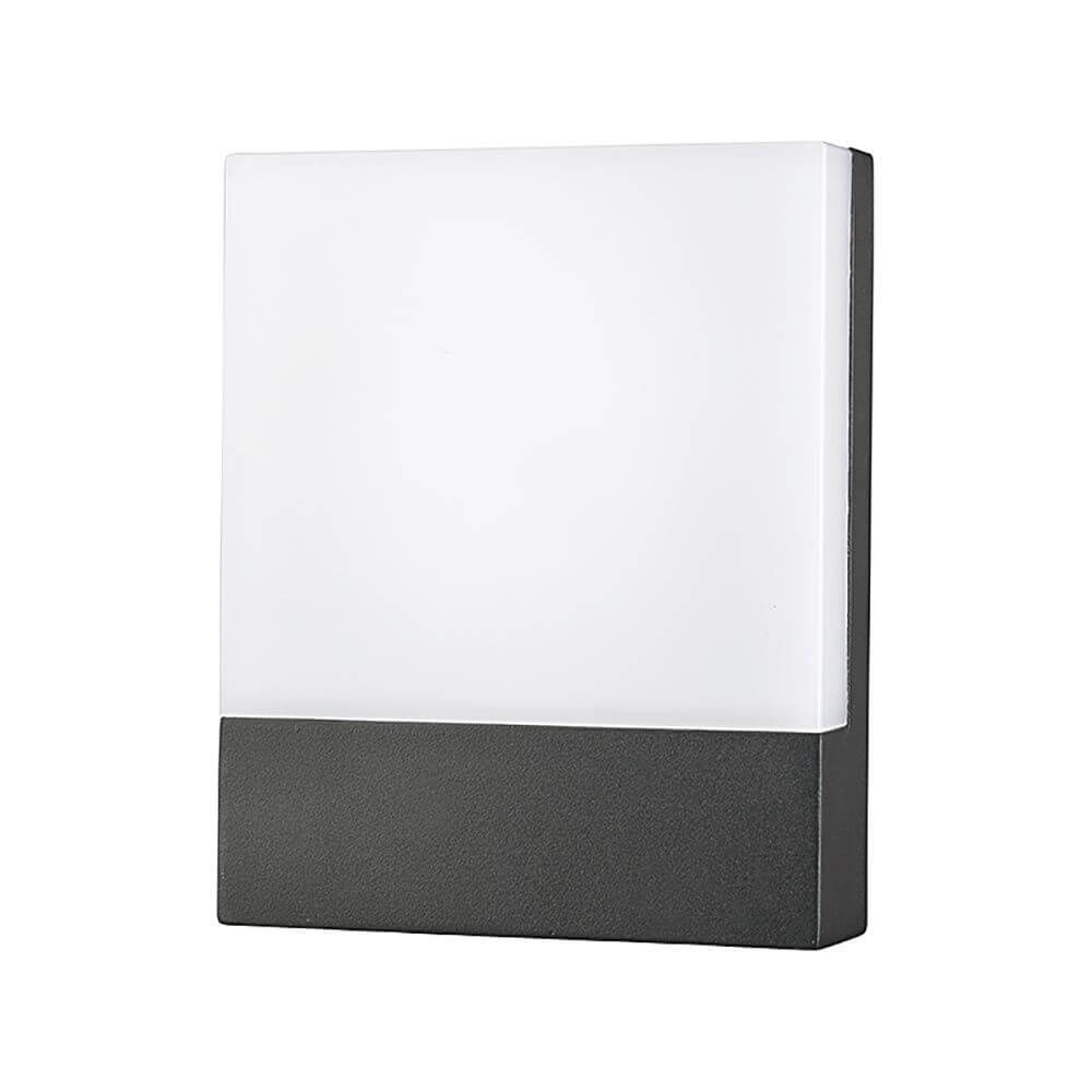 LED Außen-Wandlampe Flat IP54 350lm Grafit, Weiß für angenehmes Licht im Außenbereich.