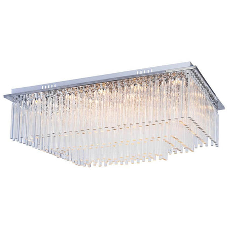 LED Ceiling light Gemma Short 19-light 4560lm Chrome, Transparent - modern room lighting with clear accents.