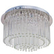 LED Deckenleuchte Gemma Short 6-flg. 1440lm Chrom, Transparent mit klaren Kristallen und modernem Design.