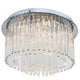LED Deckenleuchte Gemma Short 6-flg. 1440lm Chrom, Transparent im eleganten Design mit Kristallstäben.