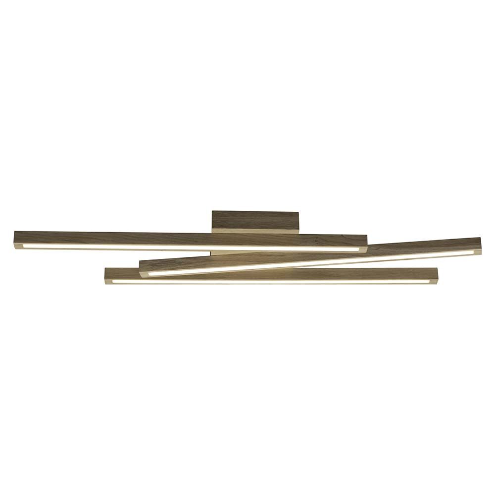 Plafón LED Linus Sidelong 2520lm roble aceitado