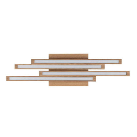 LED Ceiling light Linus Straight 2240lm Oiled Oak in modern design made from oak wood.