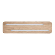 LED Deckenleuchte Neele 1120lm Eiche-Geölt, moderne Holz-Deckenlampe mit zwei LED-Leisten
