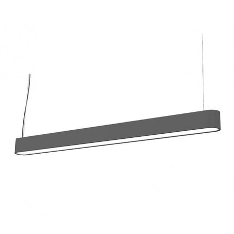 LED Deckenleuchte Talu 90x6cm Grau – elegante, lange Lampe mit edlem Metallrahmen und Opalglas.