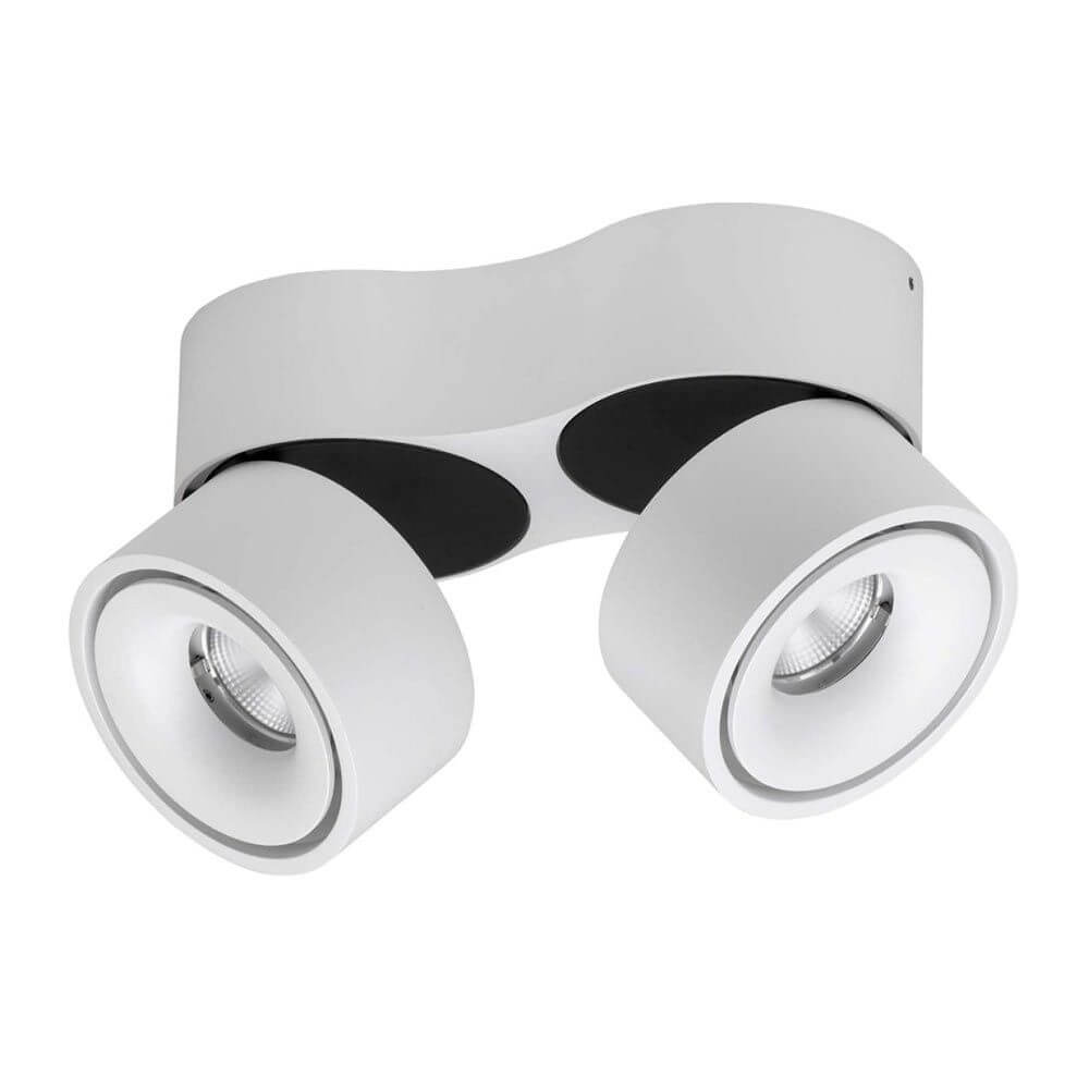 LED Deckenstrahler Simple 2x680lm Weiß, Schwarz mit drehbaren Leuchtenköpfen für optimales Licht.