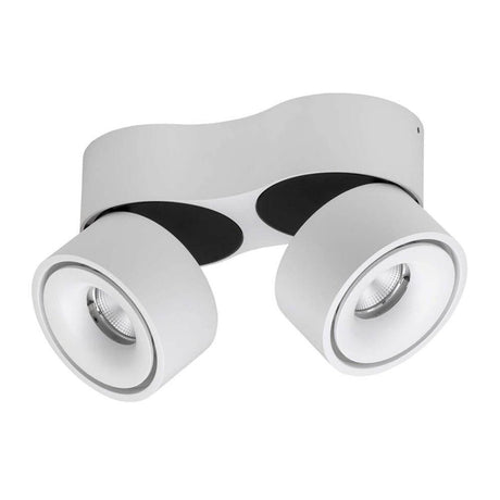 LED Deckenstrahler Simple 2x680lm Weiß, Schwarz mit drehbaren Leuchtenköpfen für optimales Licht.