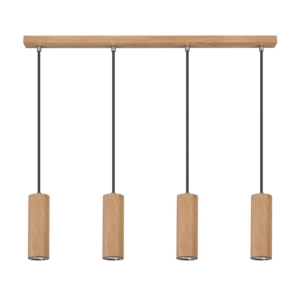 Lámpara colgante LED Pipe 350lm roble aceitado