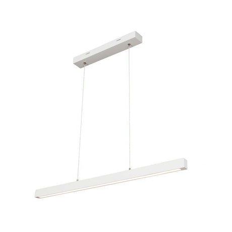 LED Suspension étroite avec variateur tactile 1050 lm, blanche au-dessus de la table, design moderne en blanc.